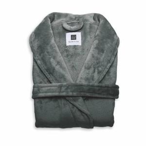 Zo Home Flanel Fleece Badjas Cara - dark grey - L