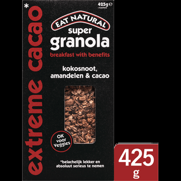 Eat Natural Super Granola Kokosnoot, Amandelen & Cacao 425 g bij Jumbo