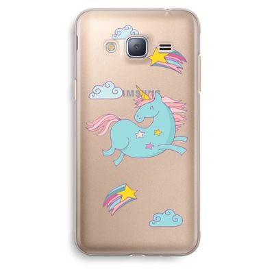 Vliegende eenhoorn: Samsung Galaxy J3 (2016) Transparant Hoesje