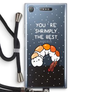 You're Shrimply The Best: Sony Xperia XZ1 Transparant Hoesje met koord