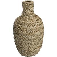 Leen Bakker - Vaas Maiz - Naturel - 38xØ20 Cm - Zeegras - Beige