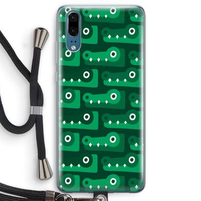 Crocs: Huawei P20 Transparant Hoesje met koord
