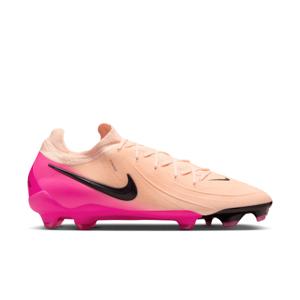 Nike Phantom GX II Pro Gras Voetbalschoenen (FG) Zalmroze Felroze Zwart