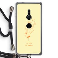No rain no flowers: Sony Xperia XZ2 Transparant Hoesje met koord