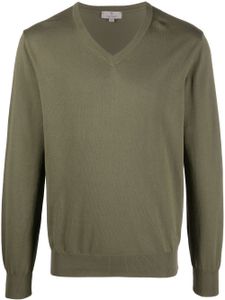 Canali pull en maille fine à col v - Gris