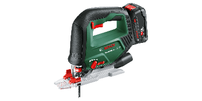Bosch Groen AdvancedSaw 18V-140 Accu decoupeerzaag | 1X 18 V Li-Ion accu (2,0 Ah) & 1-uurs lader (AL 18V-20) - 0603013003