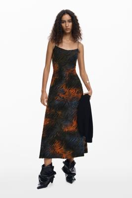 Afneembare jurk met dierenprint - GREEN - S