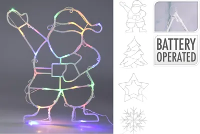 KERSTFIGUUR 24LED MULTI COLOR