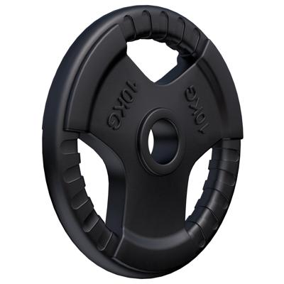 Olympische halterschijf 10 kg Gripper Gietijzer Rubber Coating - 50/51 mm