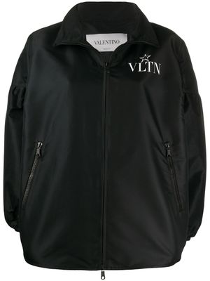 Valentino Garavani veste bomber à logo imprimé - Noir