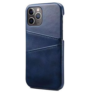 iPhone 15 hoesje - Backcover - Pasjeshouder - Portemonnee - Kunstleer - Donkerblauw