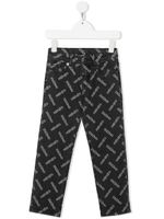 Kenzo Kids jean slim à logo imprimé - Gris