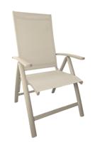 Primero verstelbare tuinstoel latte light