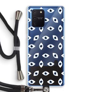 Eyes pattern: Samsung Galaxy Note 10 Lite Transparant Hoesje met koord