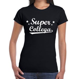 Super collega cadeau t-shirt zwart voor dames