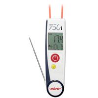 ebro TLC 750i-V2 Infrarood-thermometer en insteekthermometer (HACCP) -50 - +250 °C Sensortype T Conform HACCP, Contactmeting, Contactloze IR-meting