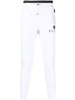 Philipp Plein pantalon de jogging à plaque logo - Blanc - thumbnail