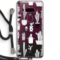 Cactusmotief: HTC U12+ Transparant Hoesje met koord Cactusmotief: HTC U12+ Transparant Hoesje met koord