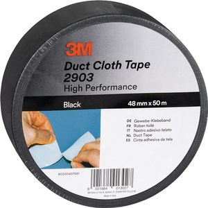 3M Weefseltape | zwart | lengte 50 m | breedte 48 mm wiel | 24 stuks - 7100098695 7100098695