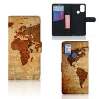 Alcatel 1S (2021) | Flip Cover | Wereldkaart