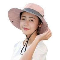 SunShad 112221 opvouwbare Wide-omrande ademende zomer zonnebrandcrème visser hoed voor mannen/vrouwen grootte: 55-57cm (roze)