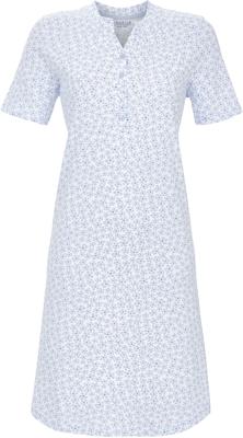 Bloemen nachthemd katoen blauw