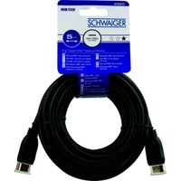 Schwaiger HDM0500043 HDMI-kabel HDMI Aansluitkabel HDMI-A-stekker, HDMI-A-stekker 5.00 m Zwart 4K UHD, Vergulde steekcontacten - thumbnail