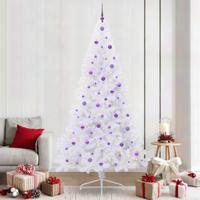 Kunstkerstboom met 300 LED Wit 240 cm PVC en staal