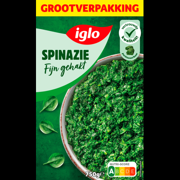 Iglo Spinazie fijn gehakt 750 g bij Jumbo