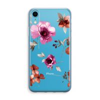 Geschilderde bloemen: iPhone XR Transparant Hoesje Geschilderde bloemen: iPhone XR Transparant Hoesje