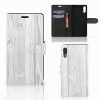 Sony Xperia XZ | Sony Xperia XZs | Book Style Case | White Wood