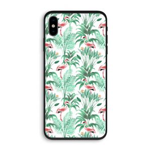 Flamingo bladeren: iPhone X Biologisch afbreekbaar hoesje