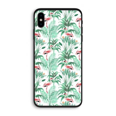 Flamingo bladeren: iPhone X Biologisch afbreekbaar hoesje