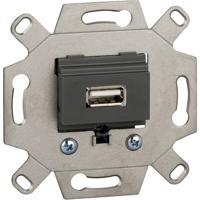 Merten MEG4581-0000 Wandcontactdoos met USB Inzetstuk Muisgrijs 1 stuk(s)