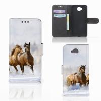 Microsoft Lumia 650 | Telefoonhoesje | Met pasjeshouder | Paarden