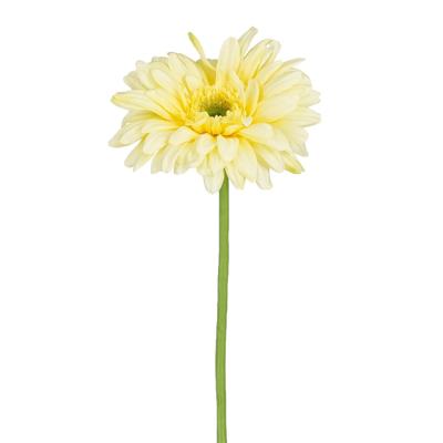 Kunstbloem Gerbera Floral - H60 cm - geel - kunststof - stelen kunstbloemen - boeket - bloemetjes