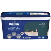 Verf muren, houtwerk, plafonds, radiatoren - RIPOLIN - Keuken en badkamer - 2 L - Seychelles Blue