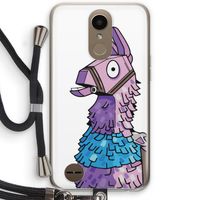 Lama: LG K10 (2017) Transparant Hoesje met koord