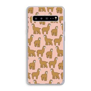 Alpacas: Samsung Galaxy S10 5G Transparant Hoesje