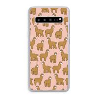 Alpacas: Samsung Galaxy S10 5G Transparant Hoesje - thumbnail