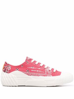 Kenzo baskets à logo Tiger - Rose
