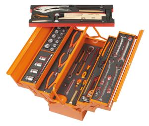 Bahco Gereedschapskist | metaal | met 5 vakken | foaminlays | oranje | 68-delig - 3149-ORFF1