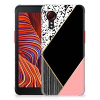 Samsung Galaxy Xcover 5 | TPU Hoesje | Zwart Roze Vormen