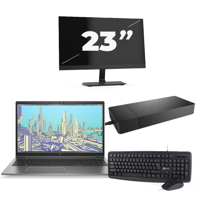 HP ZBook Firefly 15 G8 - Intel Core i7-11e Generatie - 15 inch - 16GB RAM - 256GB SSD - Windows 11 Home + 1x 23 inch Monitor