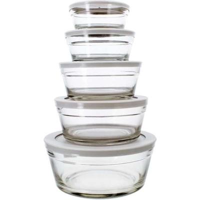 Set van 5 kommen - MENASTYL - 5039038 - 150 ml, 230 ml, 400 ml, 610 ml en 940 ml - Duurzame kunststof deksels