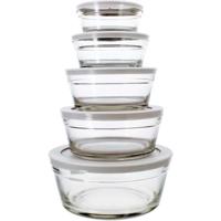 Set van 5 kommen - MENASTYL - 5039038 - 150 ml, 230 ml, 400 ml, 610 ml en 940 ml - Duurzame kunststof deksels