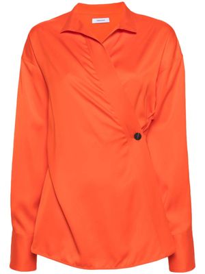 Ferragamo blouse à design cache-cœur - Orange