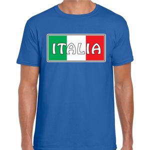 Italie / Italia landen t-shirt blauw heren 2XL  -
