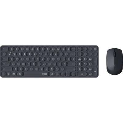 Toetsenbord-muiscombinatie - RAPOO - 9310M - Draadloos - Multimode - Ultradun - Zwart
