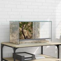 VidaXL Terrarium met opslag doorzichtig 50 x 30 x 30 cm glas